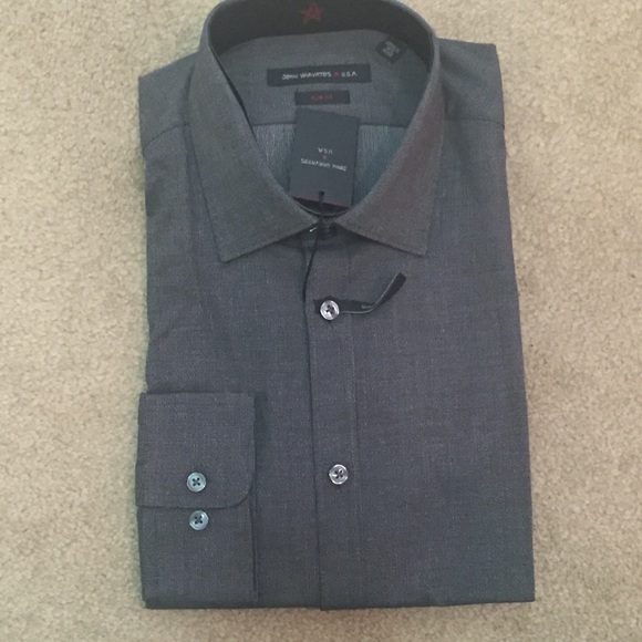 Other - Black mini polka dot long sleeve button down shirt